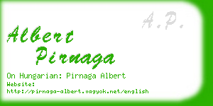 albert pirnaga business card
